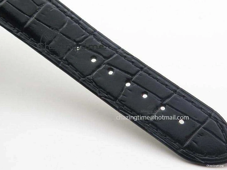 0410 Elegant Globemaster Master Chronometer SS V6F Best Edition Black Dial On Black Leather Strap A 8268